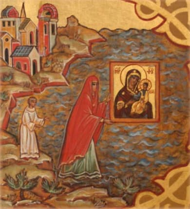 Благочестивая вдова спасает икону